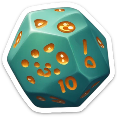 D20 dice sticker