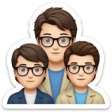 Billy hargrove and Steve harrington and mike in one Photo Wearing Glasses Looking cool and having Aura. sticker