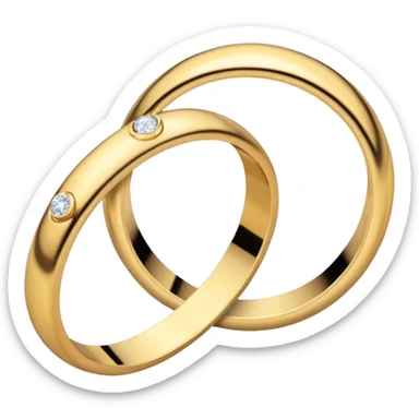 wedding rings, one ring for woman with diamond, second ring for man without diamond sticker