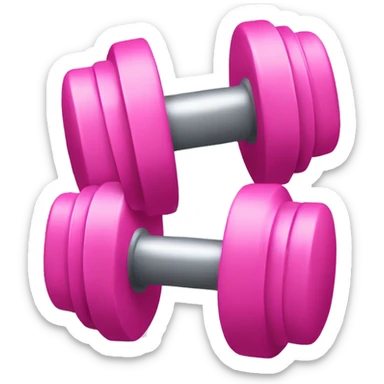 pink gym dumbbells sticker