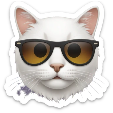 Cat with sunglasses sticker
