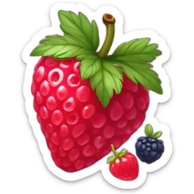 fraise et framboise et myrtille et fruit sticker