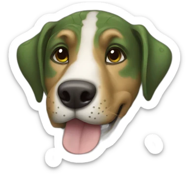 alligator mixed with a dog sticker