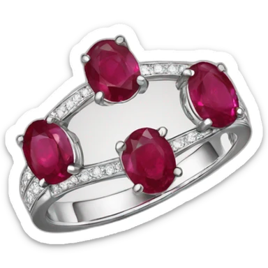 Bague avec rubis sticker