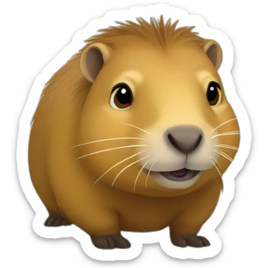 capybara in Hufflepuff sticker