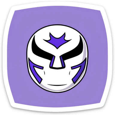 black and lavender luchador mask sticker