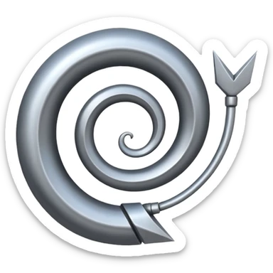 three armed spiral sticker