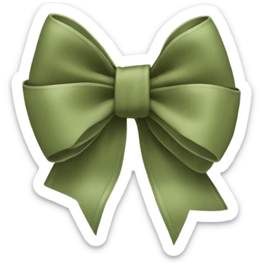 Khaki green bow  sticker
