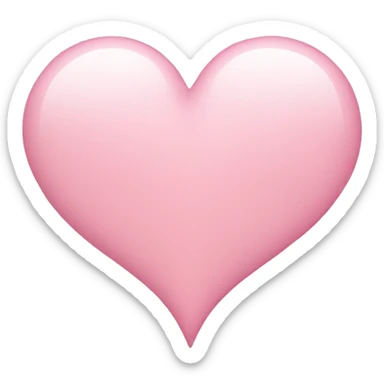 soft pink heart sticker