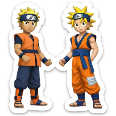 Naruto vs Goku sticker
