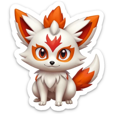Fennekin-Zangoose-Litten-hybrid-creature sticker