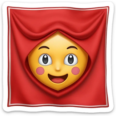 maak een geen gezicht van alleen een rood zakdoek geen andere dingen er op heen, zo'n oudewetse zakdoek rood sticker