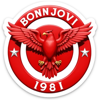 Bon Jovi 1986 band logo sticker