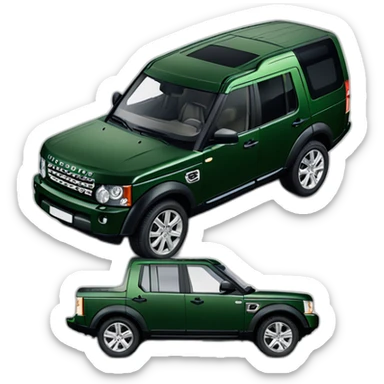 Racing green land rover Discovery 3 overland sticker