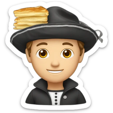 Breton avec une crêpe sticker