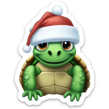 snowman turtle sticker