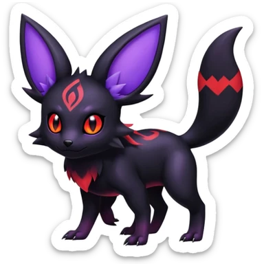 Salandit-Noibat-Umbreon-Litten-Hybrid (Full body) sticker