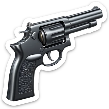 Realistic gun sticker