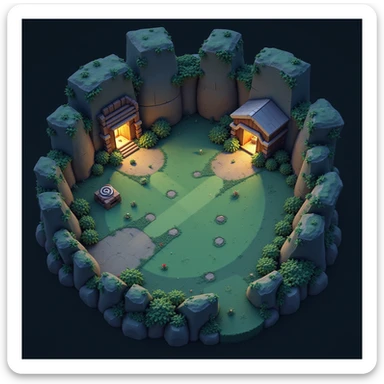  a screenshot of a location from the map "the farm" in the videogame "arena breakout: infinite" 
The image contains no text whatsoever. sticker