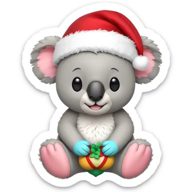 Koala with santa and tonies set sticker