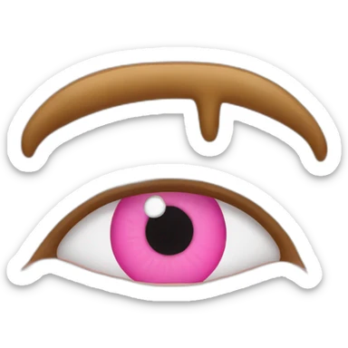 Pink eye crying sticker