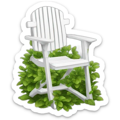 white plastic garden chair sticker