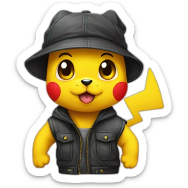 thug pickachu sticker