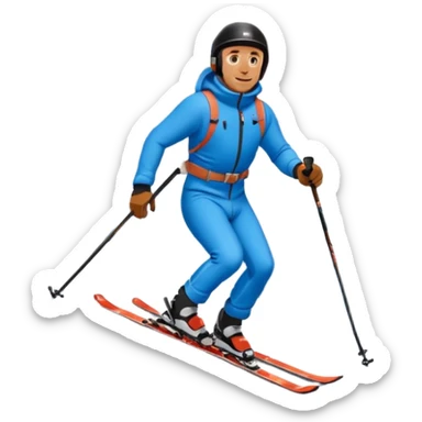 Man Skiing Background Matterhorn sticker