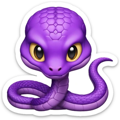  i want a animated emoji with the text "'Lil Viper sorry" for a little purple cute viper sticker