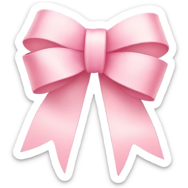 light pink ribbon bow sticker
