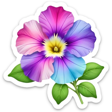 Pastel Rainbow Petunia sticker