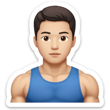 Koreli bir erkek ama çok yakışık lı ve kaslı sticker