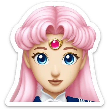 Sailor moon pink blue eyes  sticker