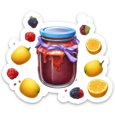 Messy Jam jar  sticker