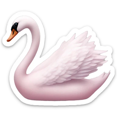 light pink swan sticker