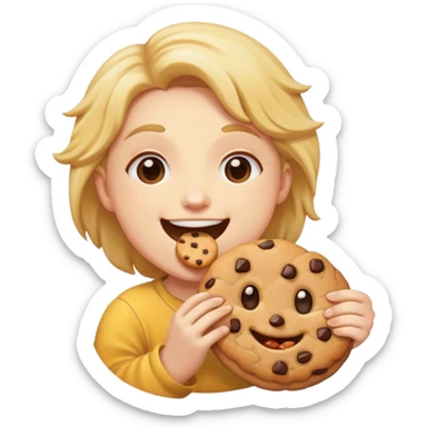 Happy chaos from Guilty Gear Strive eating a cookie sticker