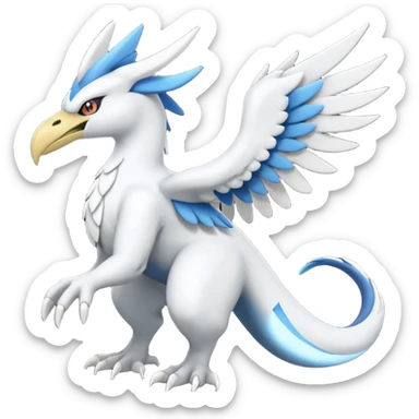 Taillow-Reshiram-Zekrom-Silvally-Fakémon-hybrid-creature (full body)  sticker