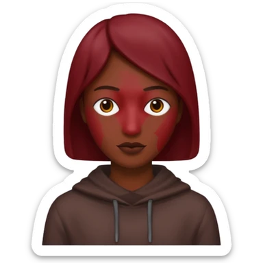 Cery dark Red point without face sticker