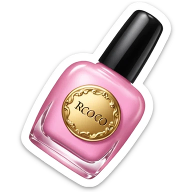 gold rococo pink inflatable puffy nail polish sticker