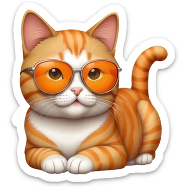 Cat with sunglasses sticker