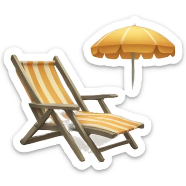 Beach chair, island sticker