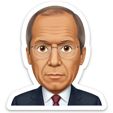 sergei lavrov photorealistic sticker