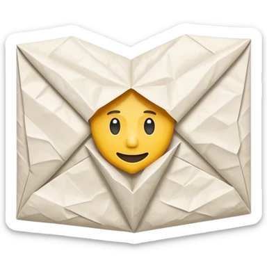 wrinkled paper sticker