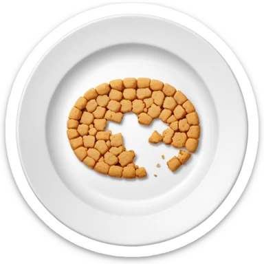 empty plate with crumbs leftover after eating sticker