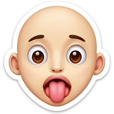 Funny face with tongue out  sticker