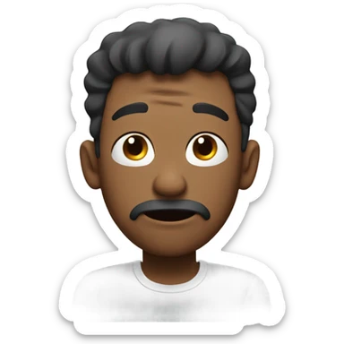 Tired guy saying uff  sticker