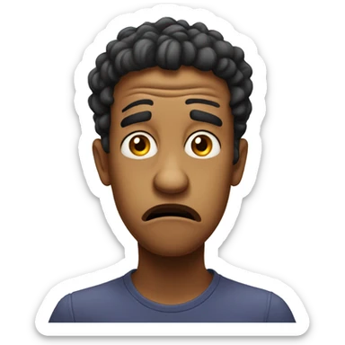 Scared and confused  sticker