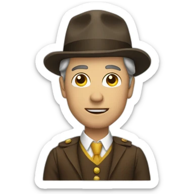 man in costume sticker