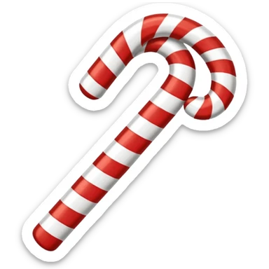 Christmas candy cane sticker