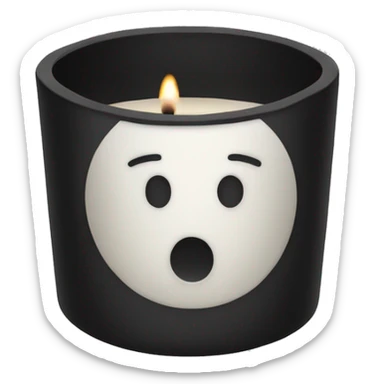 Fragrance candle with black color sticker
